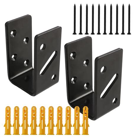 metal brackets for door security|bracket for 2x4 across gate.